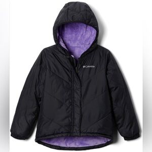 Columbia Black and Purple Kids Puffer Jacket